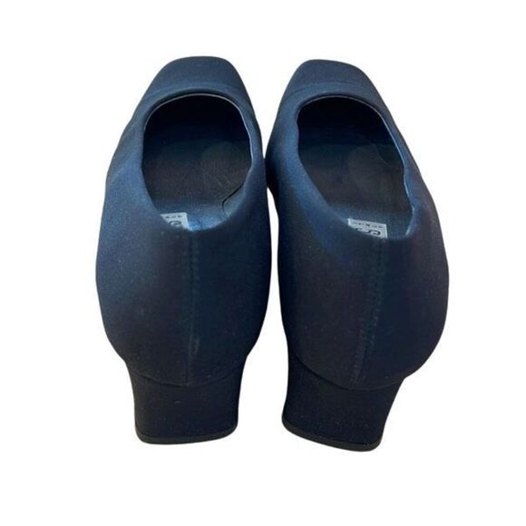 Nickels Italy Womens Square Toe Suede Block Heel Slip-on Pumps Black Size 7.5 - Picture 7 of 11